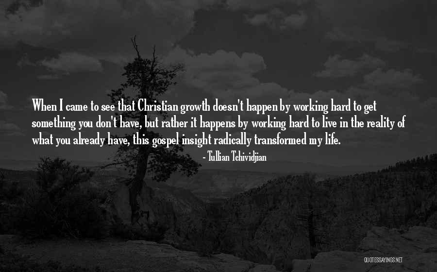 Life Working Hard Quotes By Tullian Tchividjian