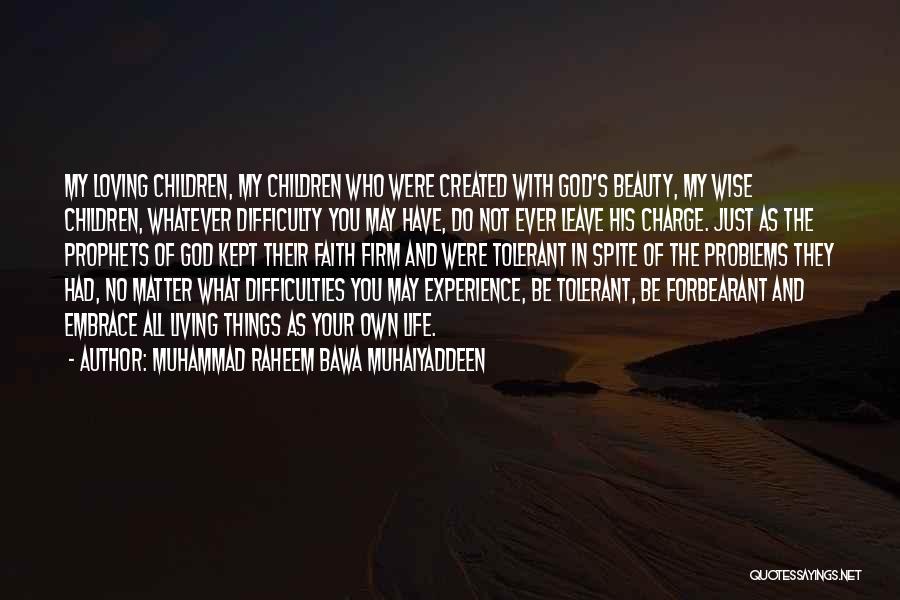 Life's Difficulties Quotes By Muhammad Raheem Bawa Muhaiyaddeen