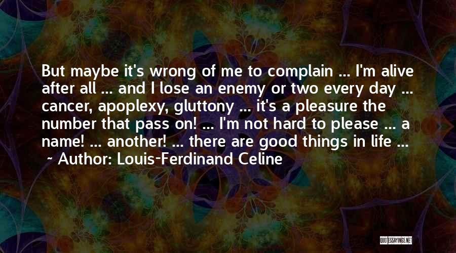 Life's Hard But Good Quotes By Louis-Ferdinand Celine