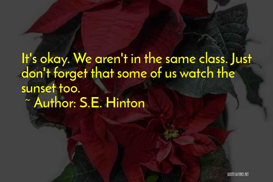 Life's Okay Quotes By S.E. Hinton