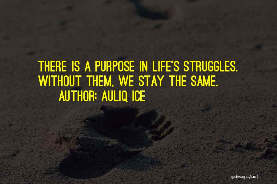 Life's Struggles Quotes By Auliq Ice