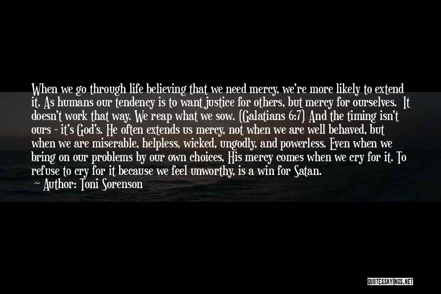 Life's Timing Quotes By Toni Sorenson