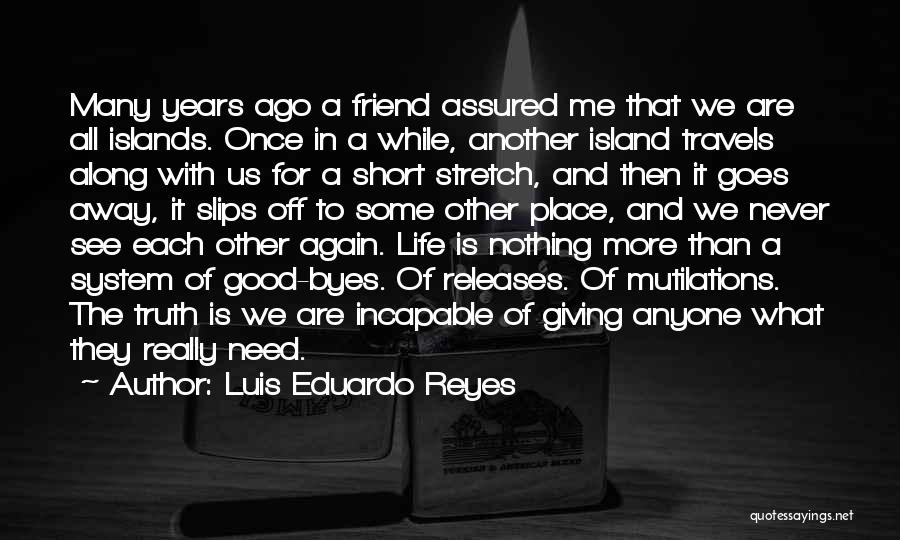 Life's Travels Quotes By Luis Eduardo Reyes