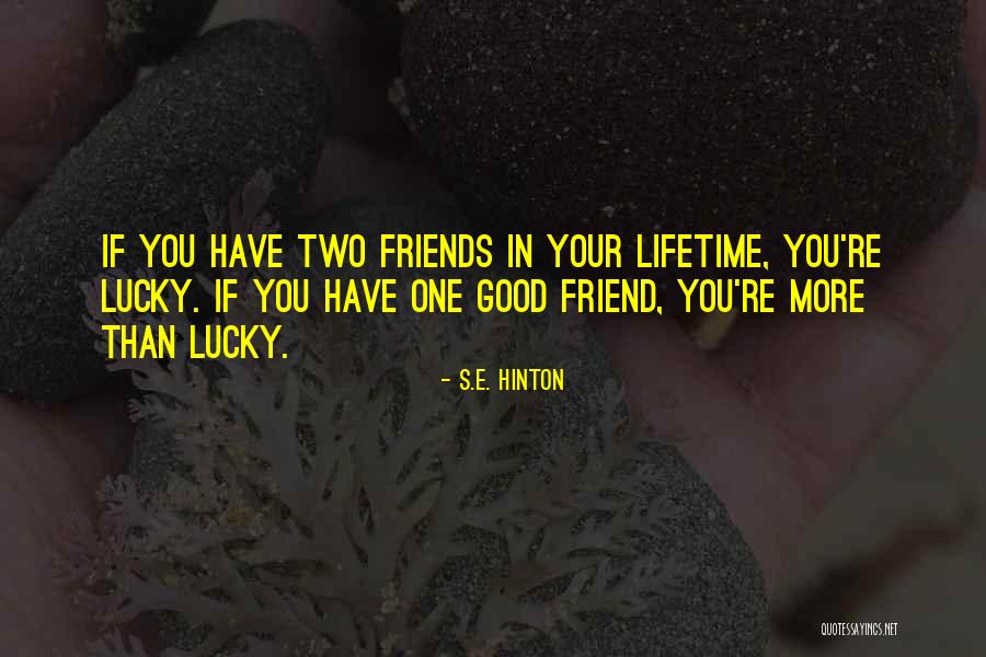 Lifetime Friends Quotes By S.E. Hinton