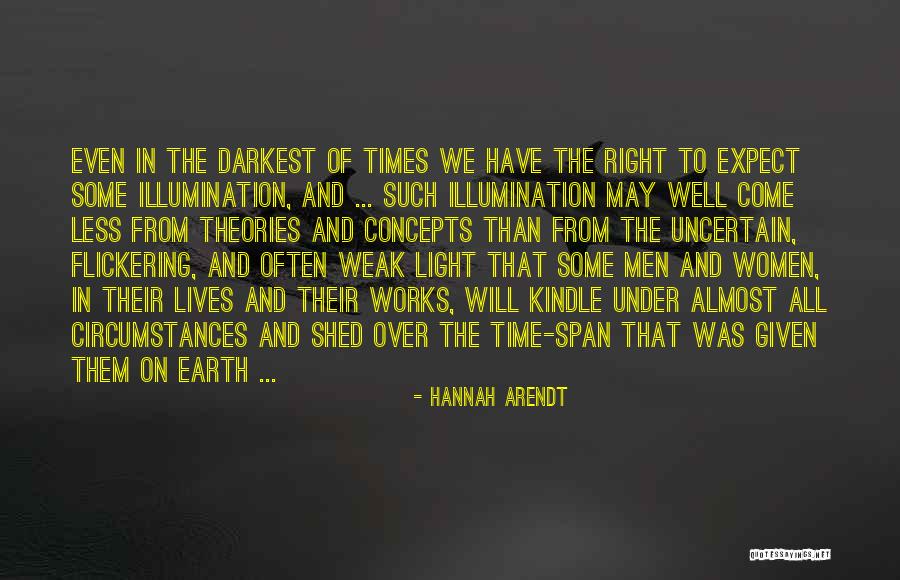 Light And Illumination Quotes By Hannah Arendt Light And Illumination Quotes By Hannah Arendt