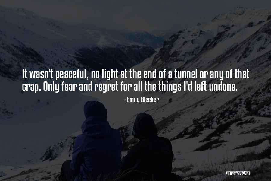 Light At The End Of The Tunnel Quotes By Emily Bleeker