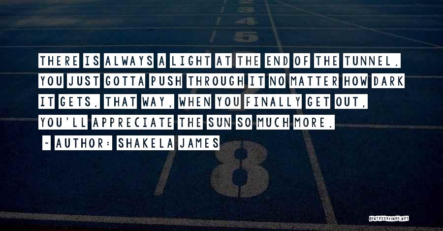 Light At The End Of The Tunnel Quotes By Shakela James
