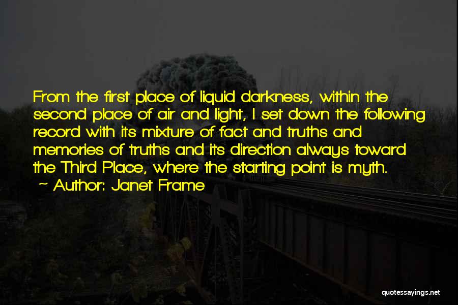 Light From Darkness Quotes By Janet Frame