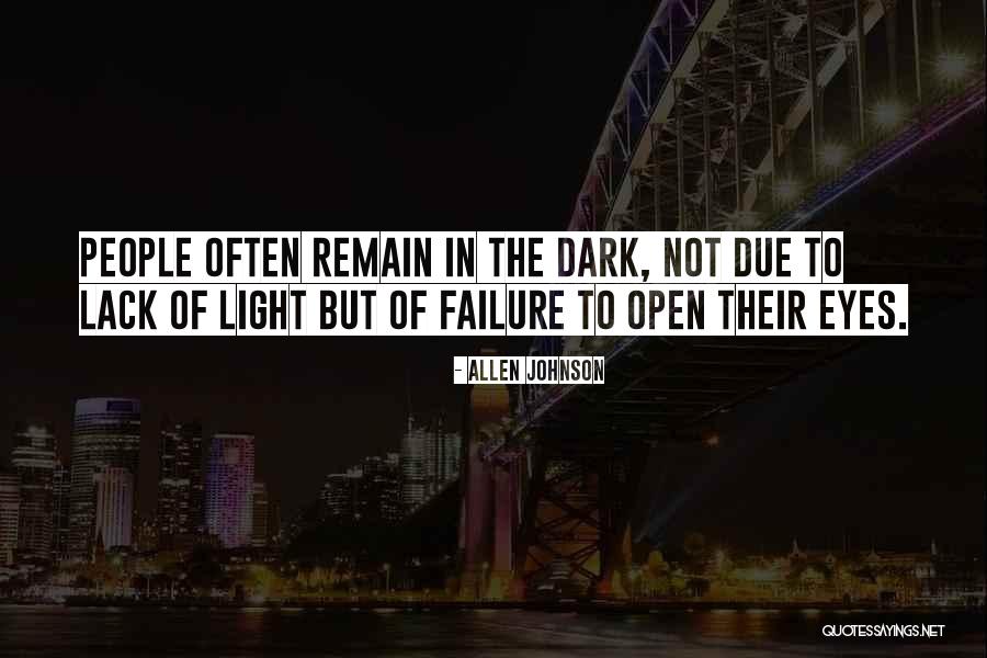 Light In Their Eyes Quotes By Allen Johnson