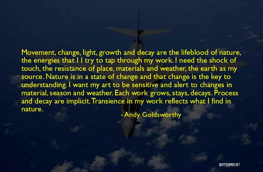 Light Of Nature Quotes By Andy Goldsworthy Light Of Nature Quotes By Andy Goldsworthy
