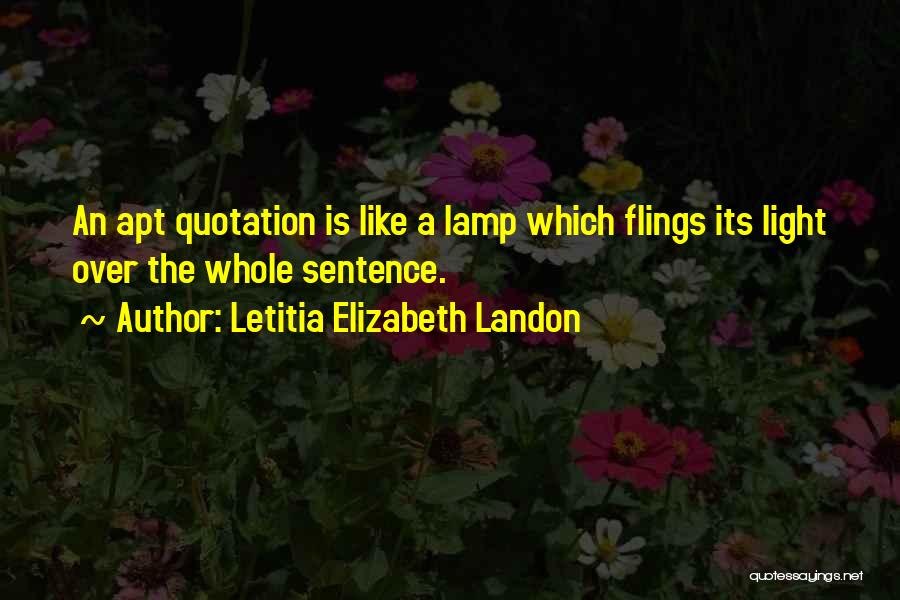 Light The Lamp Quotes By Letitia Elizabeth Landon