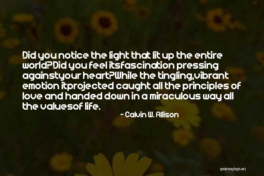 Light Up Your Life Quotes By Calvin W. Allison