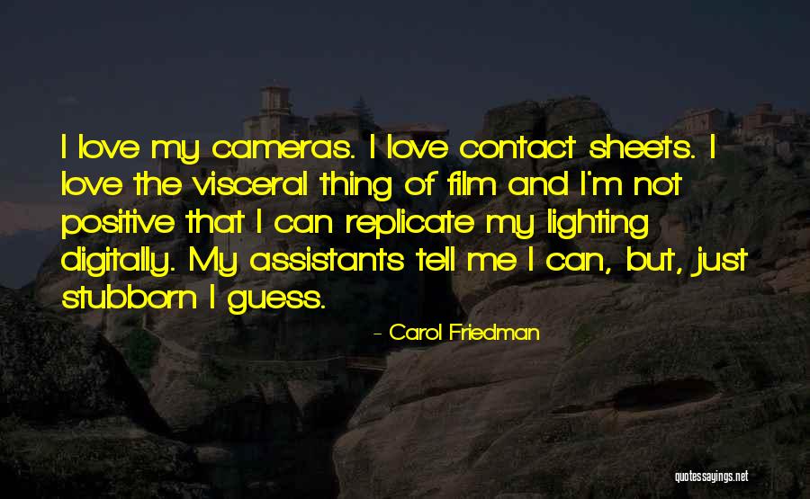 Lighting In Film Quotes By Carol Friedman Lighting In Film Quotes By Carol Friedman