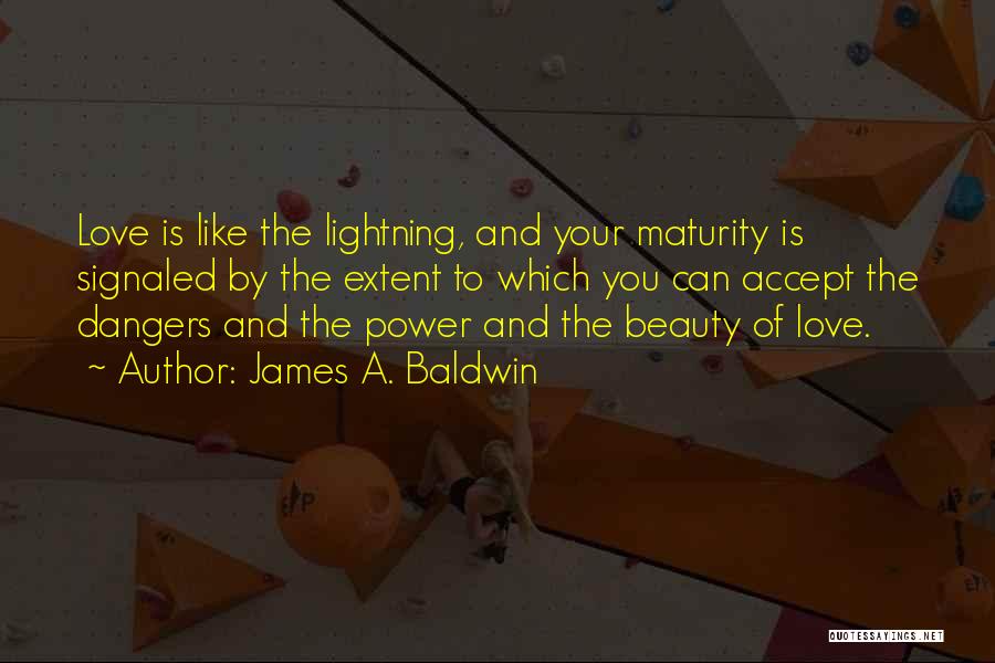 Lightning And Love Quotes By James A. Baldwin