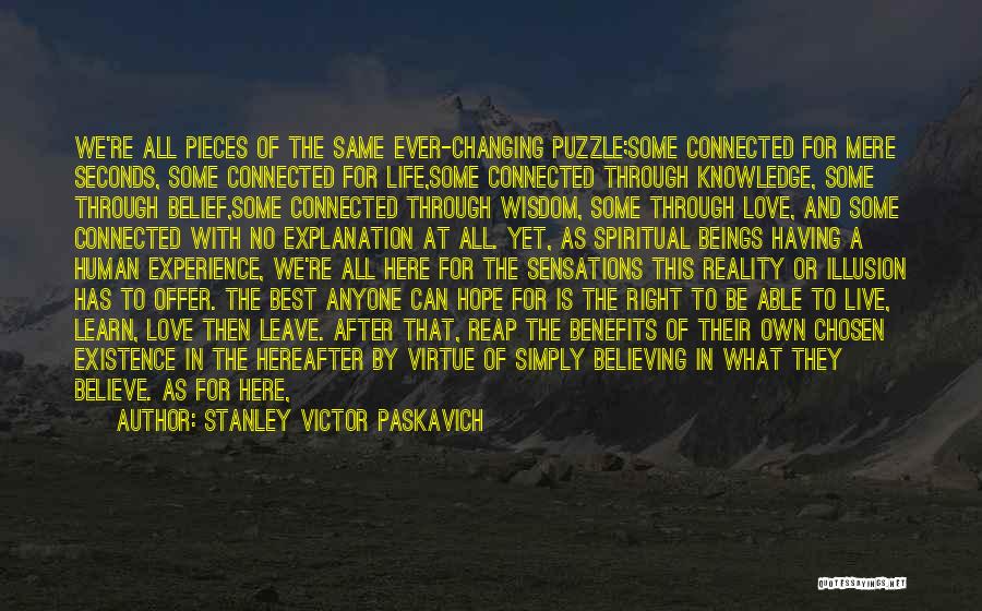 Like Pieces Of A Puzzle Quotes By Stanley Victor Paskavich