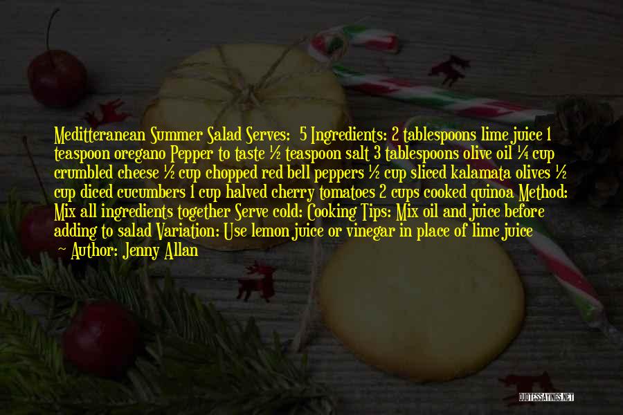 Lime Juice Quotes By Jenny Allan