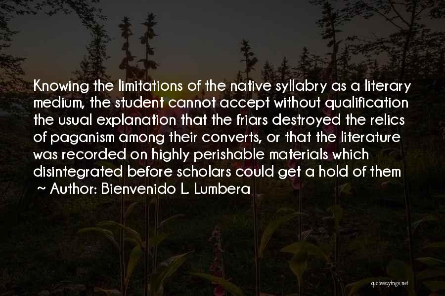 Limitations Quotes By Bienvenido L. Lumbera