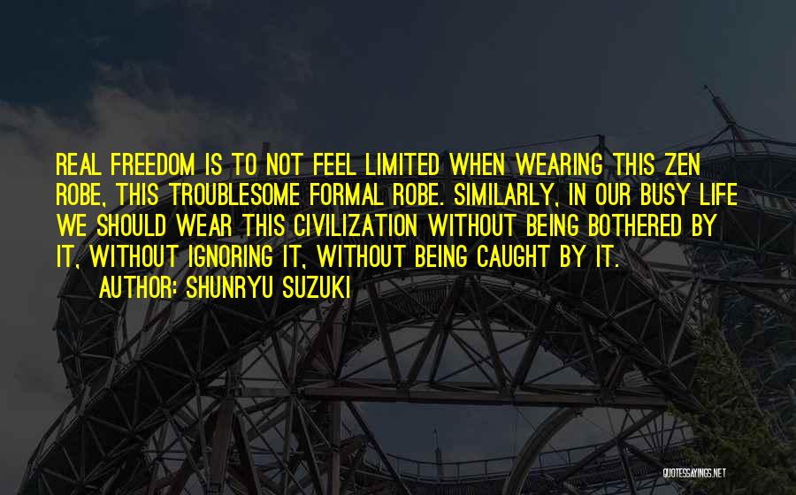 Limited Freedom Quotes By Shunryu Suzuki
