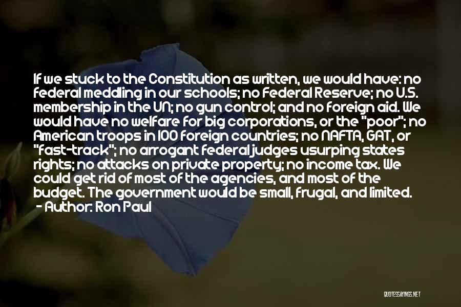 Limited Government In The Constitution Quotes By Ron Paul