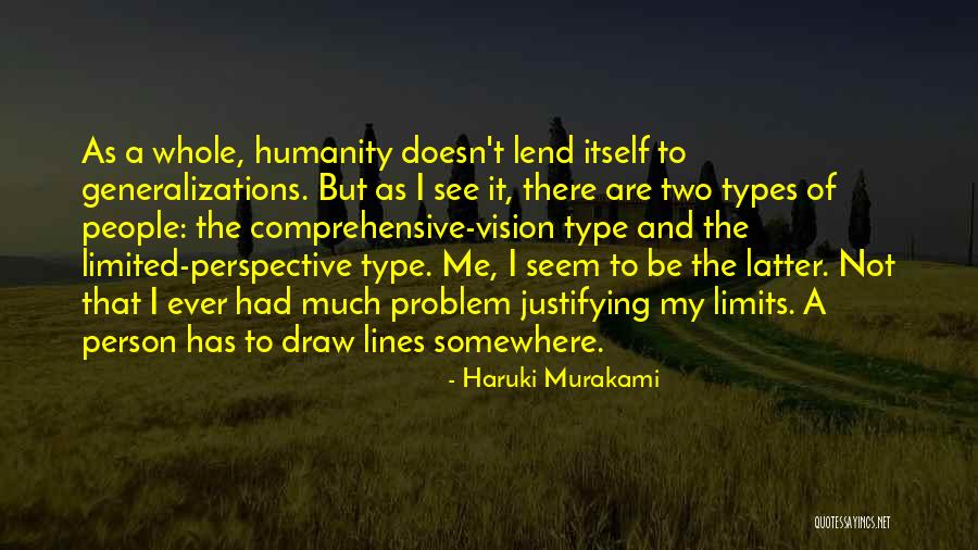 Limited Perspective Quotes By Haruki Murakami