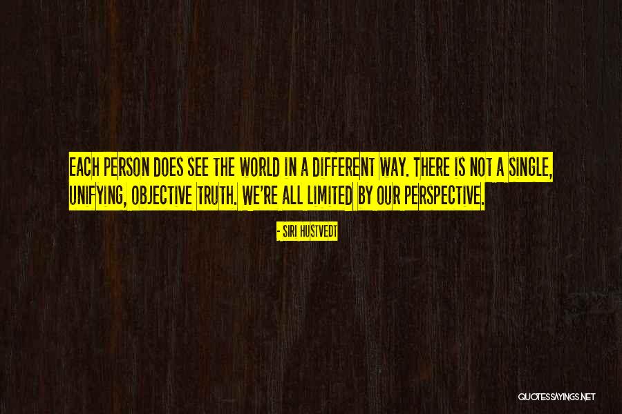 Limited Perspective Quotes By Siri Hustvedt