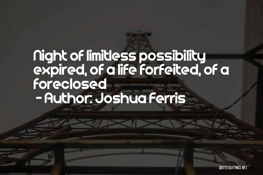 Limitless Possibility Quotes By Joshua Ferris