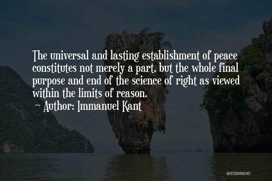 Limits Of Science Quotes By Immanuel Kant