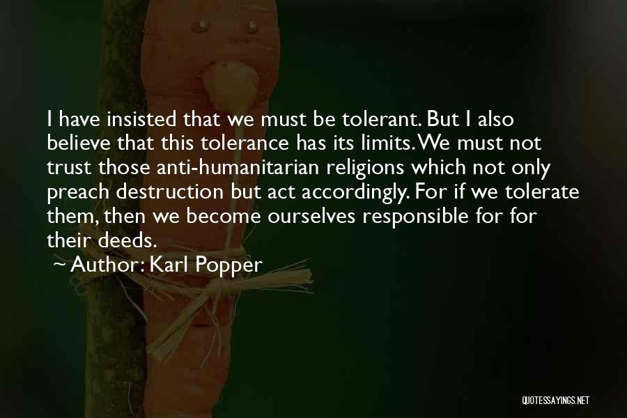 Limits Of Tolerance Quotes By Karl Popper