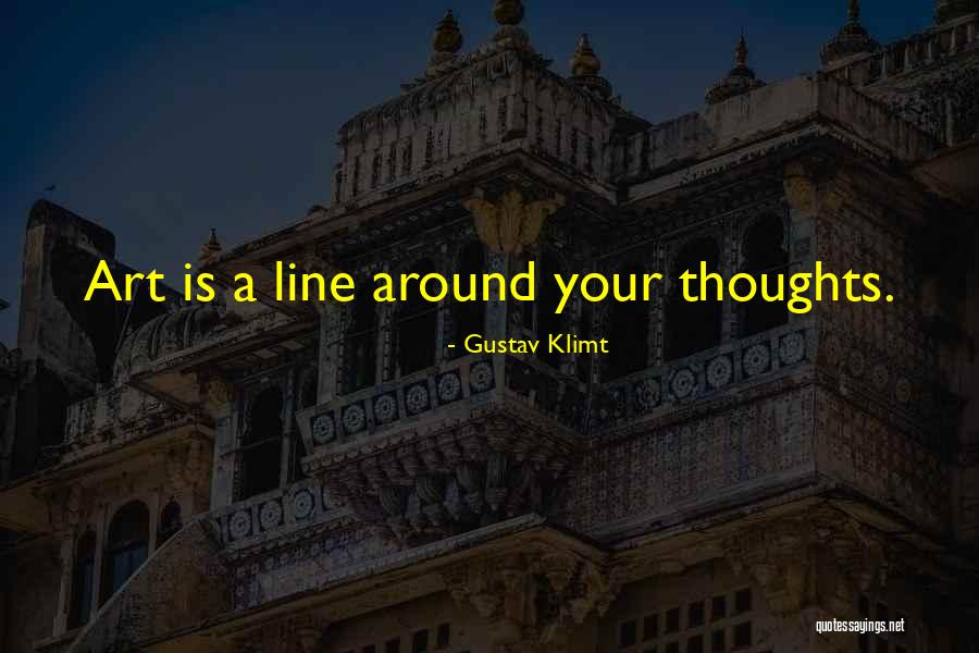 Line Art Quotes By Gustav Klimt