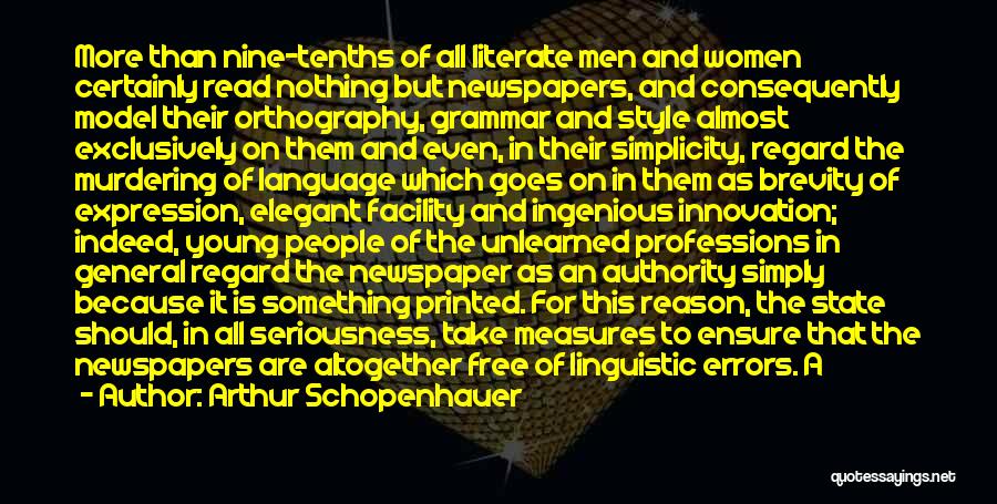 Linguistic Quotes By Arthur Schopenhauer