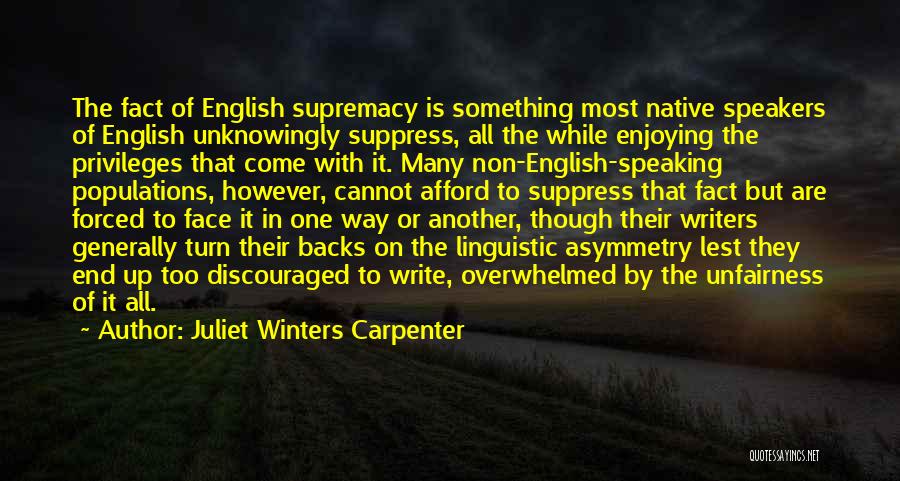 Linguistic Quotes By Juliet Winters Carpenter