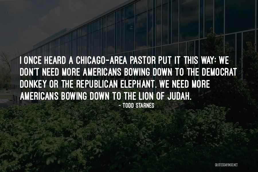 Lion And Elephant Quotes By Todd Starnes