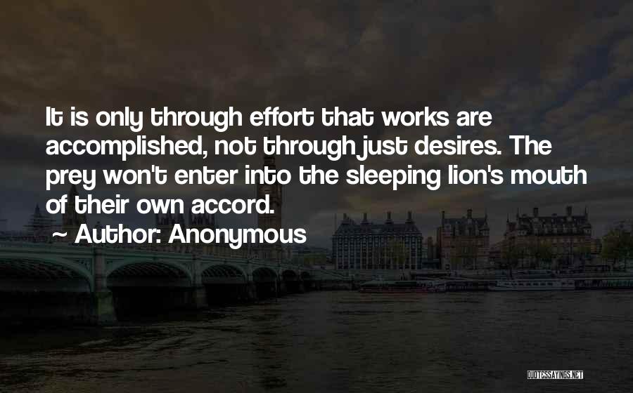 Lion Prey Quotes By Anonymous