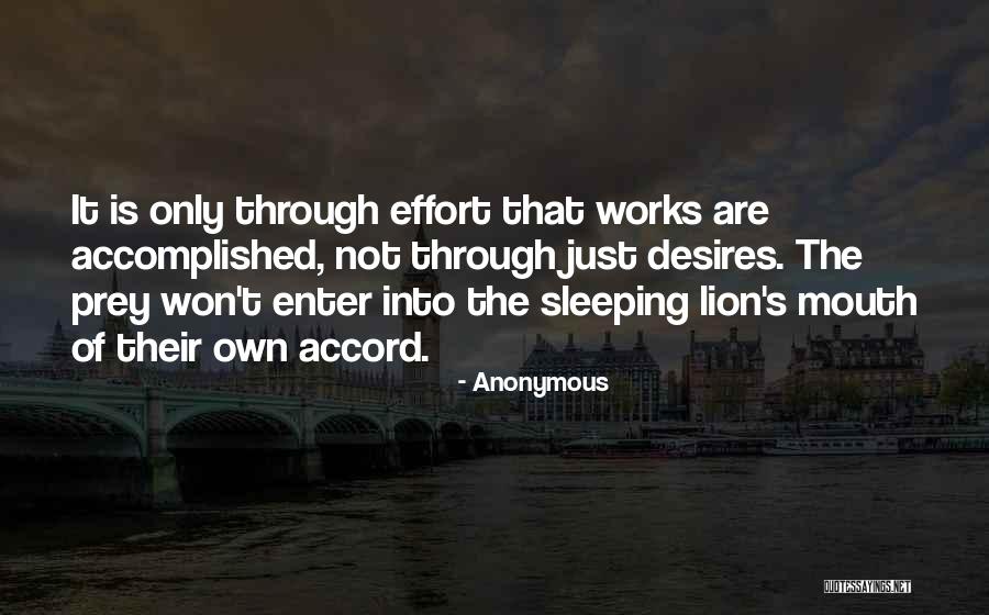 Lion Prey Quotes By Anonymous