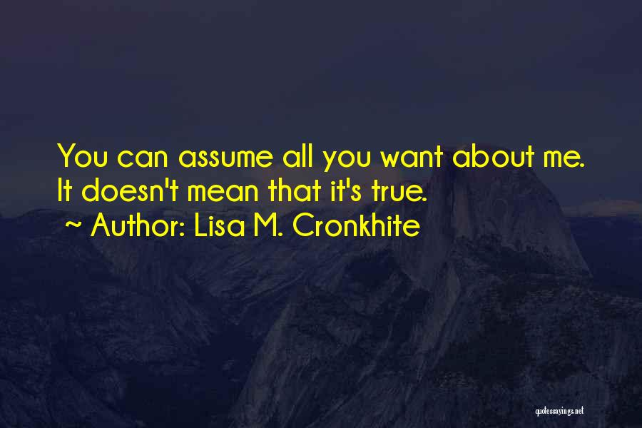 Lisa M. Cronkhite Quotes 2176516