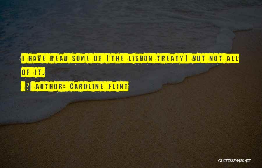 Lisbon Treaty Quotes By Caroline Flint