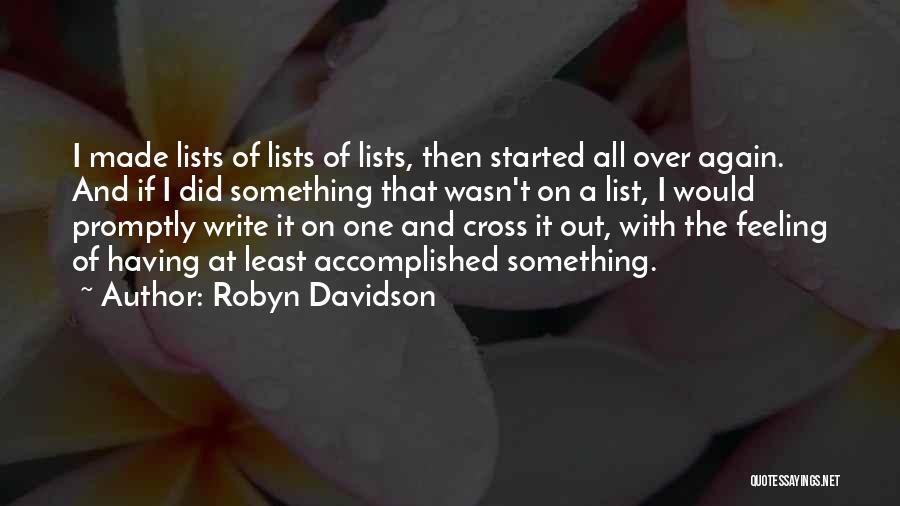 List Of Quotes By Robyn Davidson