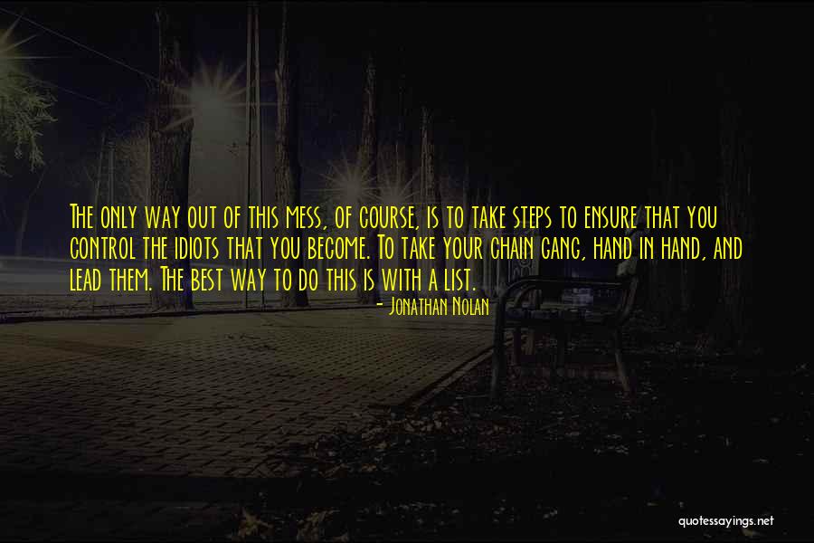 List The Steps Quotes By Jonathan Nolan List The Steps Quotes By Jonathan Nolan