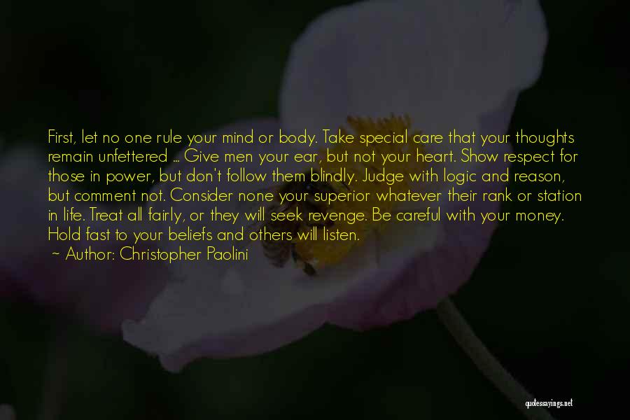 Listen To Your Heart Mind Quotes By Christopher Paolini