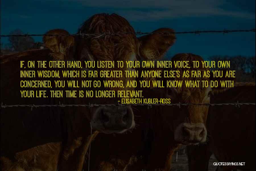 Listen To Your Own Voice Quotes By Elisabeth Kubler-Ross