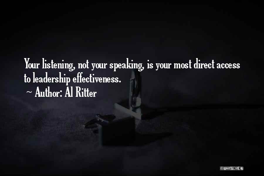 Listening And Leadership Quotes By Al Ritter