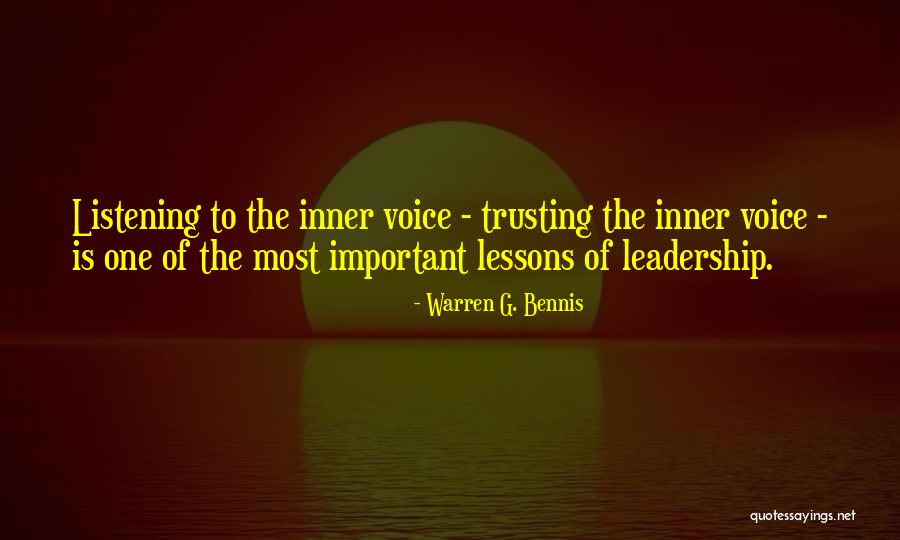 Listening And Leadership Quotes By Warren G. Bennis