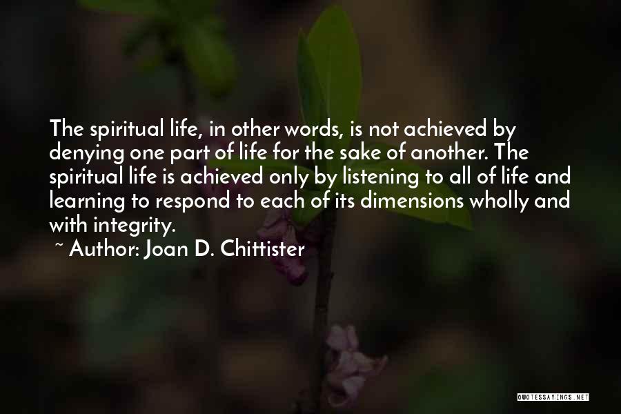 Listening And Learning Quotes By Joan D. Chittister