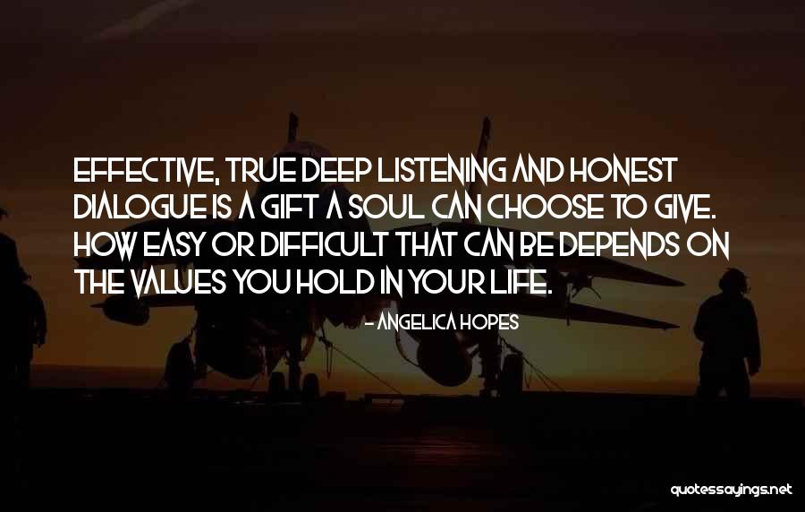 Listening Communication Quotes By Angelica Hopes