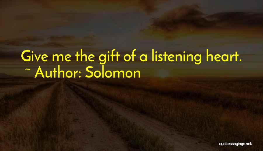 Listening Communication Quotes By Solomon