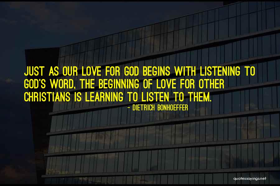 Listening For God Quotes By Dietrich Bonhoeffer Listening For God Quotes By Dietrich Bonhoeffer