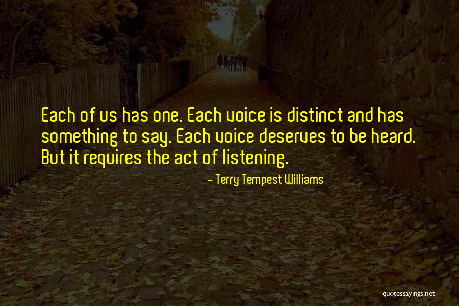 Listening Quotes By Terry Tempest Williams