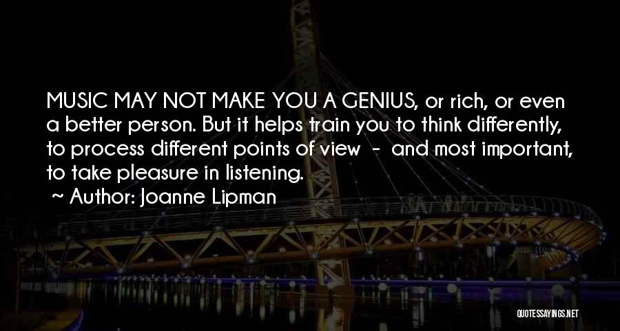 Listening To Different Music Quotes By Joanne Lipman