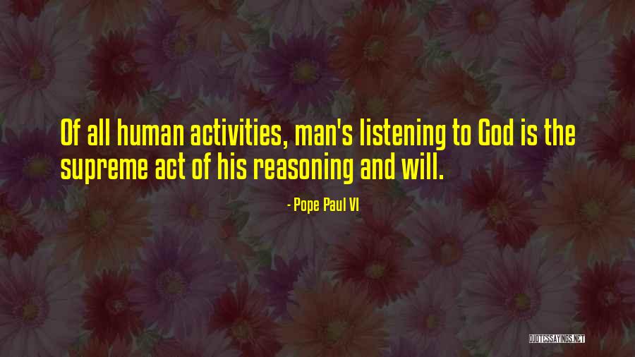 Listening To God Quotes By Pope Paul VI