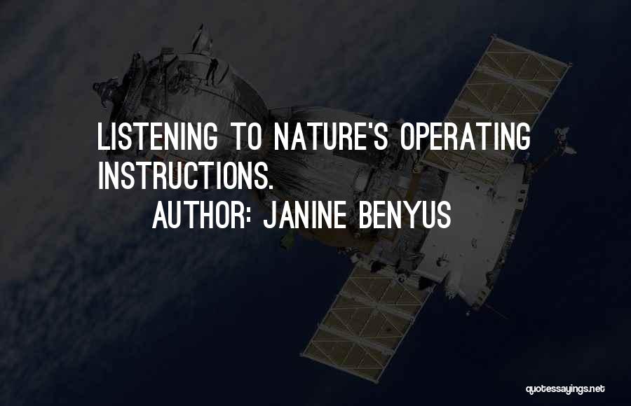 Listening To Nature Quotes By Janine Benyus